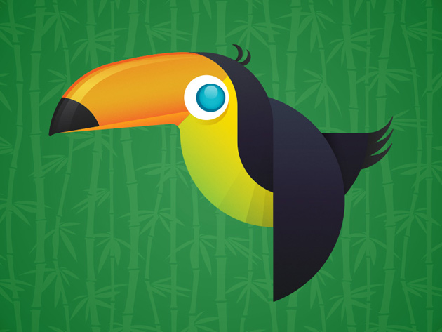 Ziou le toucan - illustration réutilisable gratuite d'un toucan